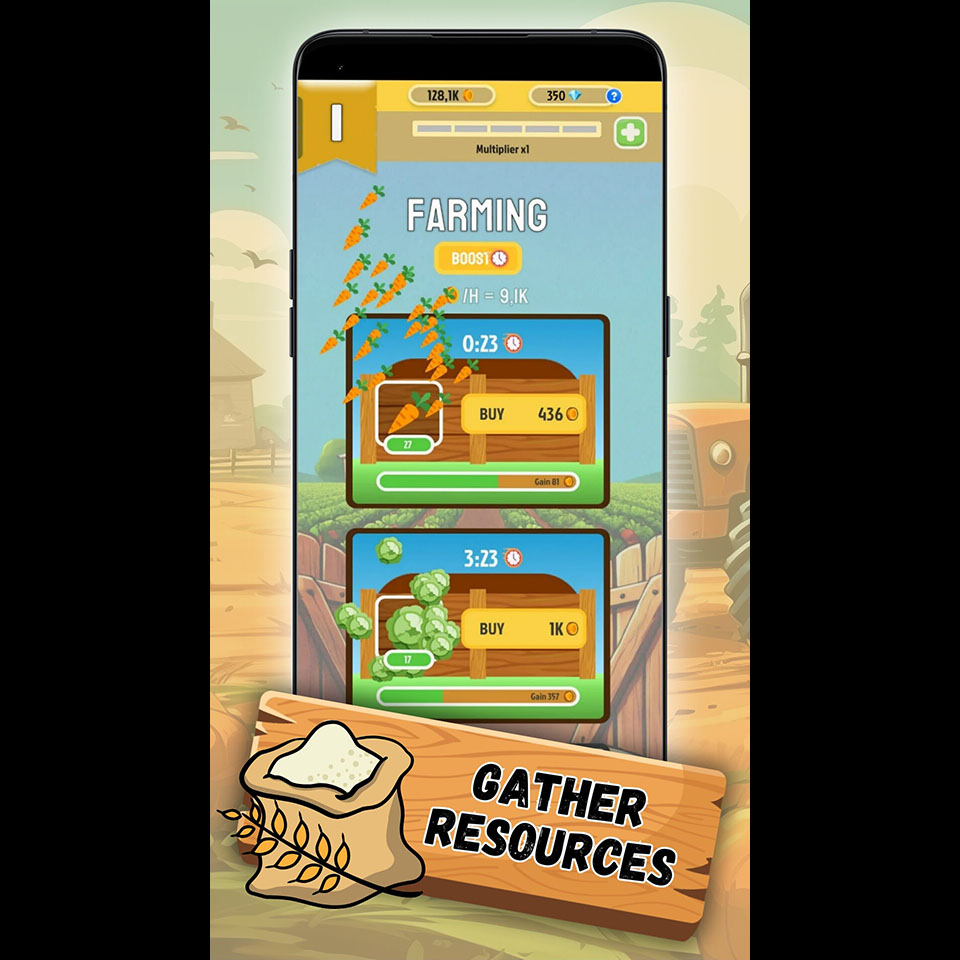 Farm screen UI